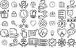 © Arju - A Collection Of Ethics Isolated Silhouette Solid Icons With Heart,Hand,Time,Law,Care Set Vector Flat Line Icons