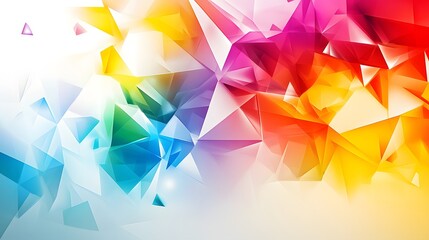 Wall Mural - Abstract background with colorful triangles and geometric shapes