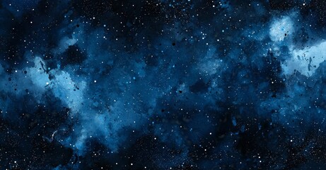 Wall Mural - drawn by hand in the middle of a night sky filled with stars.