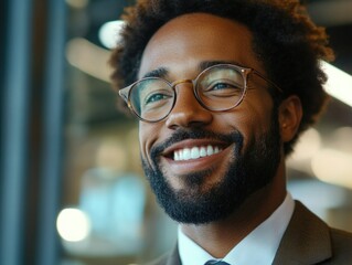 Confident Businessman Smiling