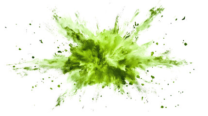 Wall Mural - Green explosion transparent background