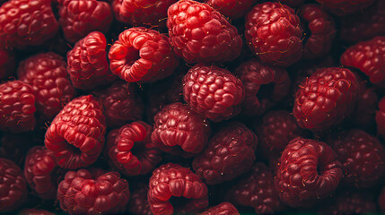 Wall Mural - raspberry fruit background