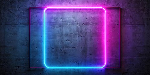 Aufkleber - Neon light background cement wall with neon light laser beams, neon, light, background, cement wall, laser beams, glowing
