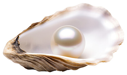 Sticker - PNG Elegant pearl in oyster shell