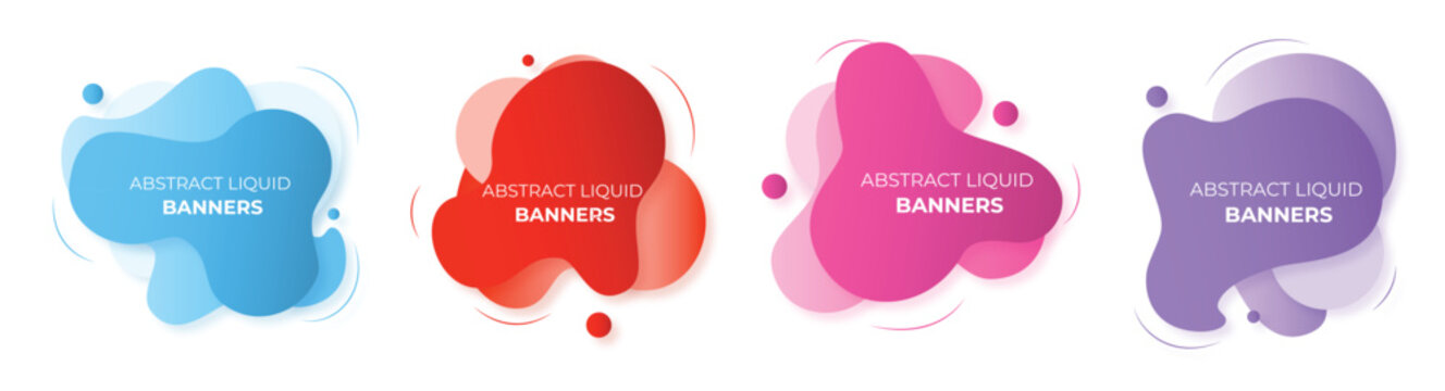 Abstract liquid banners.
