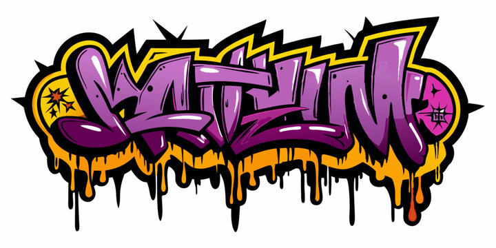 Graffiti font vector spray urban alphabet, street wall hand drawn letters, hip-hop modern style. Grunge drip print, fashion texture lettering splash, creative poster handwriting. Black graffiti font