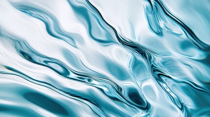 Poster - Swirling blue water patterns captured under gentle light during the day