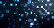 © PhoenixStock - Square boxes falling abstract grid futuristic science crypto bg.Big data machine learning nlp natural language processing model visualization. Conceptually connected currency exchange global bg.