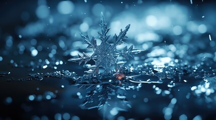 Canvas Print - water drops on a glass