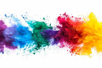 Wall Mural - Rainbow Explosion of Colored Powder