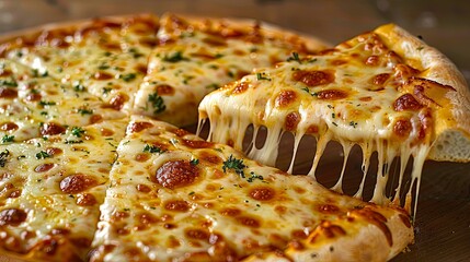 Wall Mural - Delicious cheese pizza