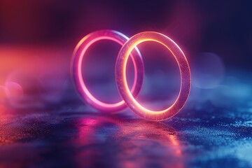 Poster - Abstract Neon Rings