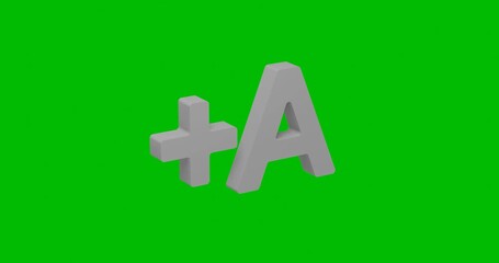 Poster - animation of rotation of a white a plus symbol with shadow. simple and complex rotation. seamless lo