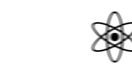 Poster - Animation set, atomic symbol. Animations: transparency, zooms, transition top to down, transition left to right, slide up to down, slide left to right