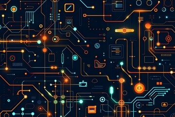 Abstract Circuit Board Illustration