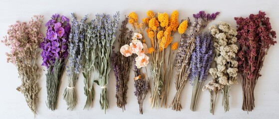 Poster - Dried Flowers for Crafting Lavender, Gomphrena, Eucalyptus,.