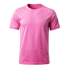 Pink T shirt isolated on white background