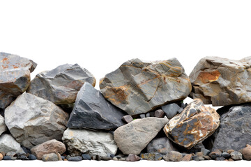 Canvas Print - PNG Rock pebble rubble white background.