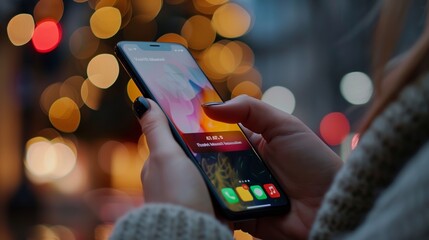 A user navigates a mobile banking app with an intuitive interface and easy access to transactions.