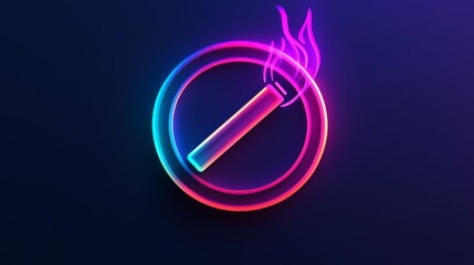 Poster - A no smoking symbol with a subtle gradient background that enhances the clarity of the icon