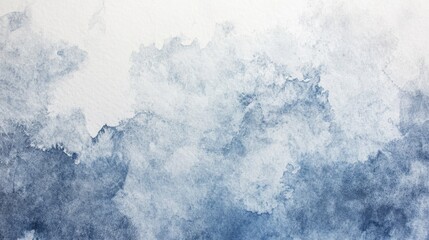 Poster - Subtle watercolor paper texture with soft blue and gray shades