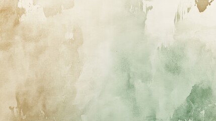 Aufkleber - Muted watercolor paper texture with pale green and beige