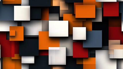 Aufkleber - A colorful image of squares and rectangles in various colors. The image is abstract and has a modern feel to it