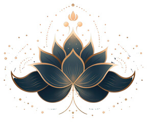 Wall Mural - Lotus pattern art illuminated.