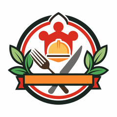 restaurant logo  vector art illustration