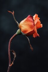 Sticker - Wilted orange rose