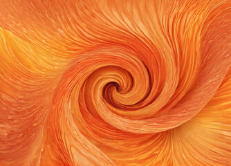 Wall Mural - Swirling Orange Patterns Creating Intricate Textures in Abstract Design