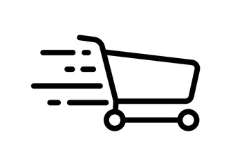 Poster - Shopping cart icon. Linear style. Vector icon.