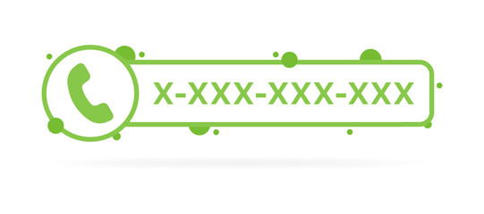 Poster - Phone number icon. Flat style. Vector icon.