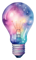 Wall Mural - PNG  Light bulb drop in Watercolor style lightbulb white background illuminated.