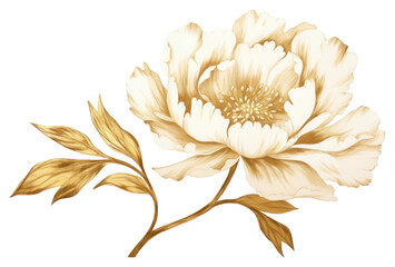 Sticker - PNG Peony pattern drawing flower.