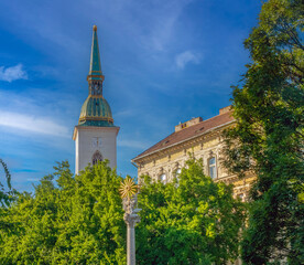 Wall Mural - St Martin's Cathedral tower and spire, Bratislava, Slovakia