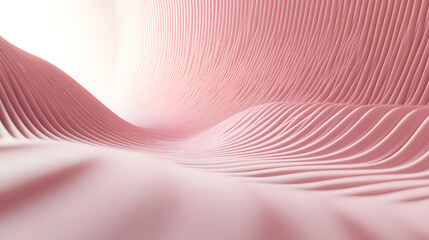 Poster - Flowing pink abstract waves in a futuristic and serene design.