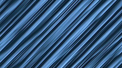 Poster - A striking dark blue geometric background showcases diagonal lines with a minimalist design, highlighting contrasts between light and shadow with a matte texture SEAMLESS PATTERN