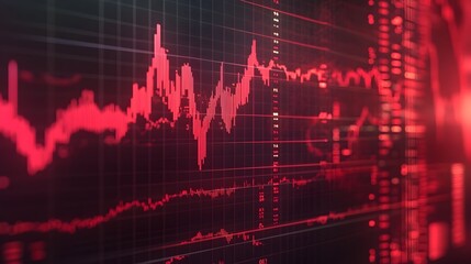 Leinwandbilder - Global Market Charts with Contrasting Trends China Stands Out