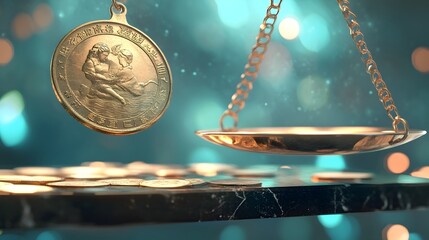 Aufkleber - Massive Chinese Yuan Coin Exerts Pressure on Global Currencies