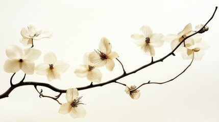 Singapore Orchid. Beautiful Blossom on White Background