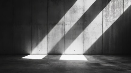 Poster - this minimalist concrete space features dynamic light and shadows, making it ideal for innovative pr
