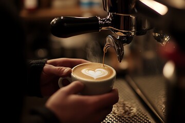 Wall Mural - close up of a coffee machine