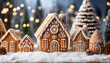 © fotoluigi868 - Gingerbread Houses- A whimsical generative AI image of gingerbread houses set in a snowy wo_1(312)