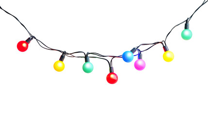 Wall Mural - Christmas lights transparent background