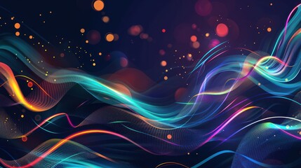 Wall Mural - Abstract Colorful Swirling Lines