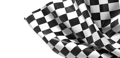 Aufkleber - the checkered flag waves in the wind signifying the end of a race