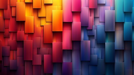 Wall Mural - Sophisticated abstract design with a colorful angular mosaic and smooth gradients creating a modern look with vibrant vivid hues and clean geometric lines. high resolution Illustration in the style