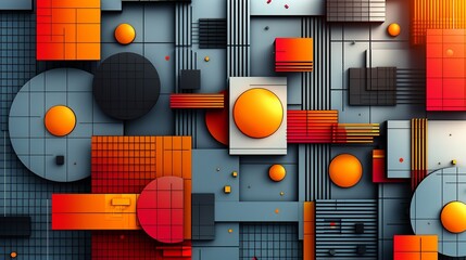 Canvas Print - Dynamic futuristic design with vivid colors and a geometric pattern blending a clean polished finish with modern sophisticated shapes for striking visuals. high resolution Illustration in the style