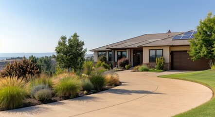 Charming Single-Story House Surrounded by Lush Landscaping in California